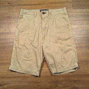 American Eagle Shorts Mens 30 Beige Tan Chino Bermuda Longer Length Preppy Y2K